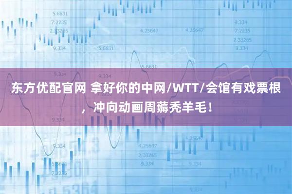 东方优配官网 拿好你的中网/WTT/会馆有戏票根，冲向动画周薅秃羊毛！
